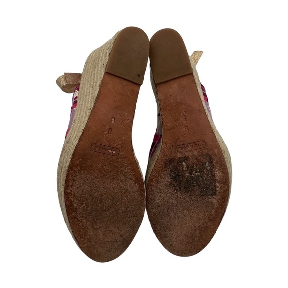 Coach Multi Color Maritza Espadrille Wedge Platform Sandals Size 8 Women’s - Picture 9 of 9